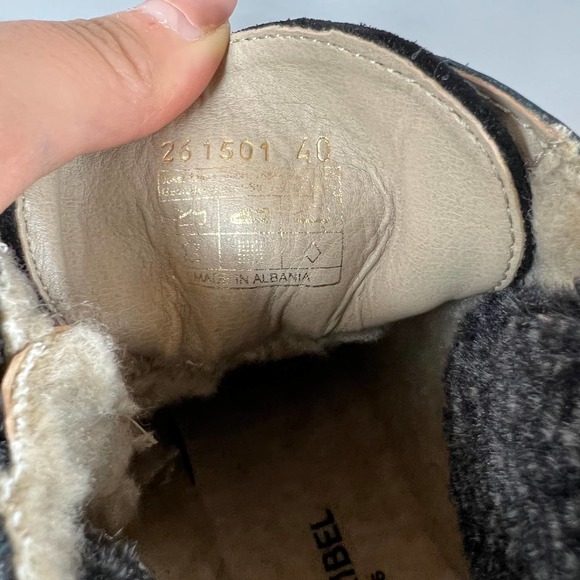 Josef Seibel Women's Casual Flatform Faux Fur Wool Lace Up Boot Black Size 9.5 - Picture 6 of 7